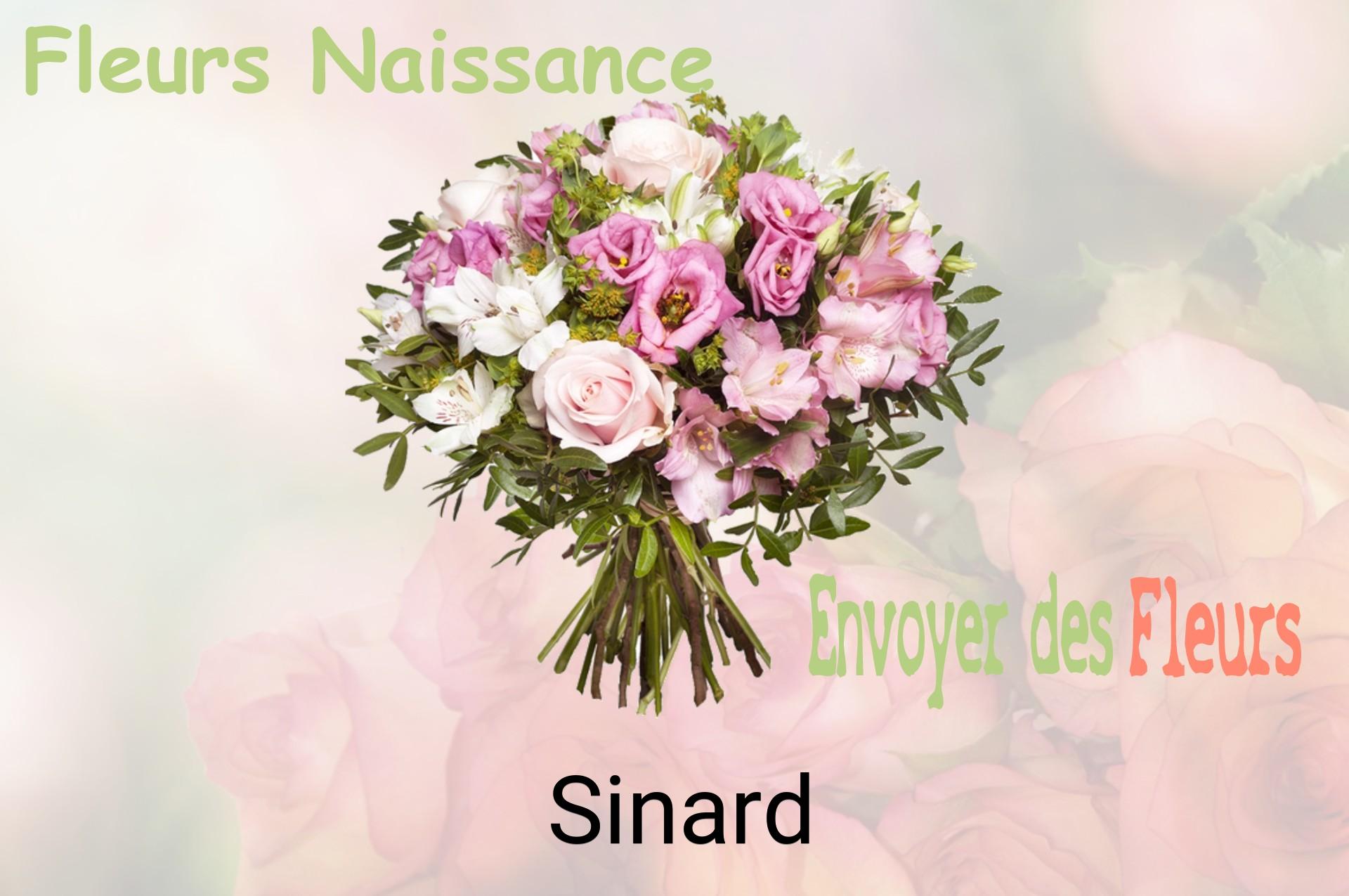 Bouquet de fleurs de naissance livré à Sinard